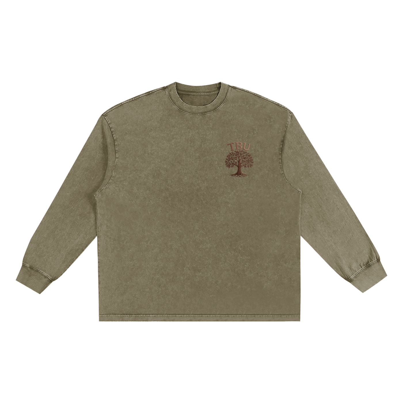 Snow Washed Oversize Long Sleeve T-shirt