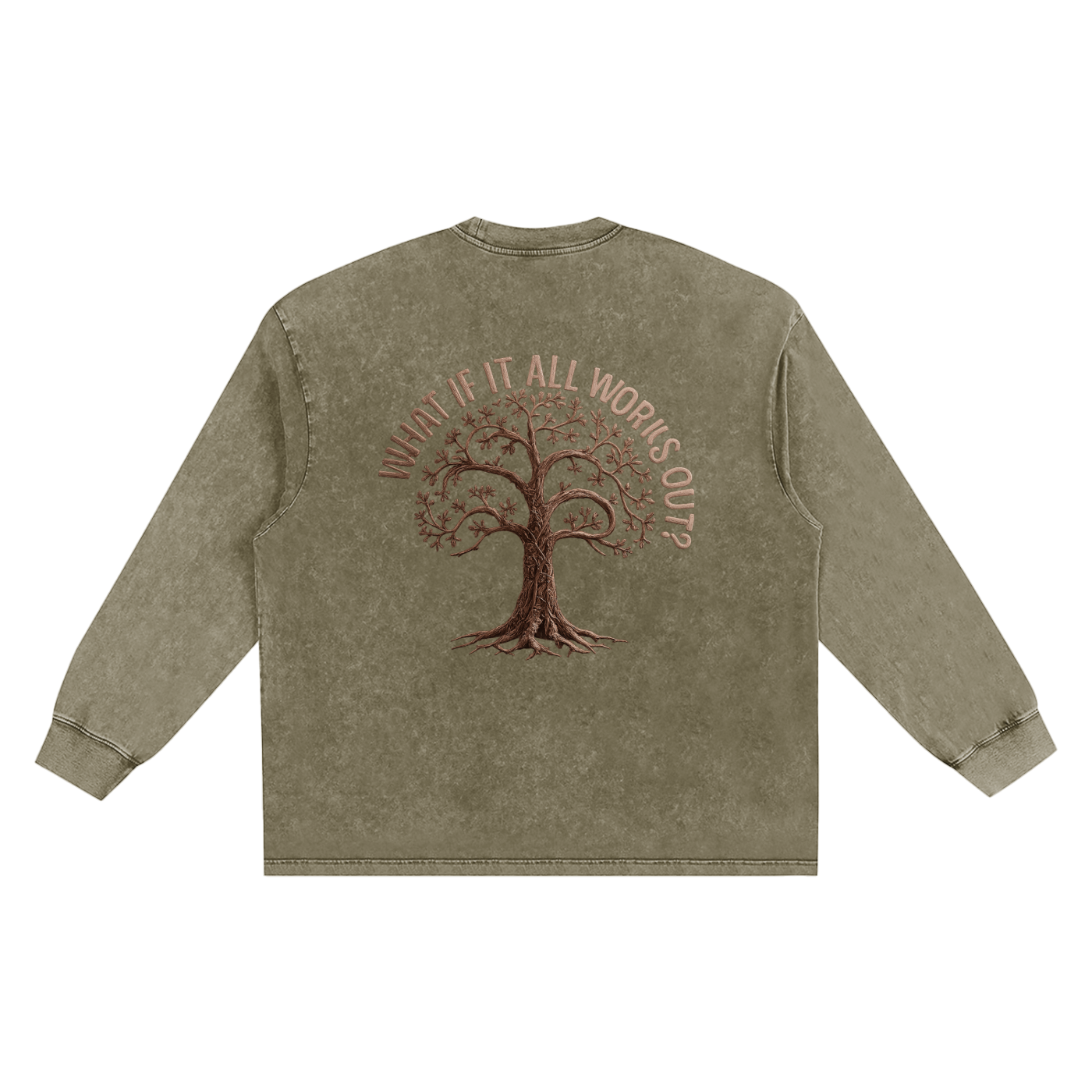 Snow Washed Oversize Long Sleeve T-shirt