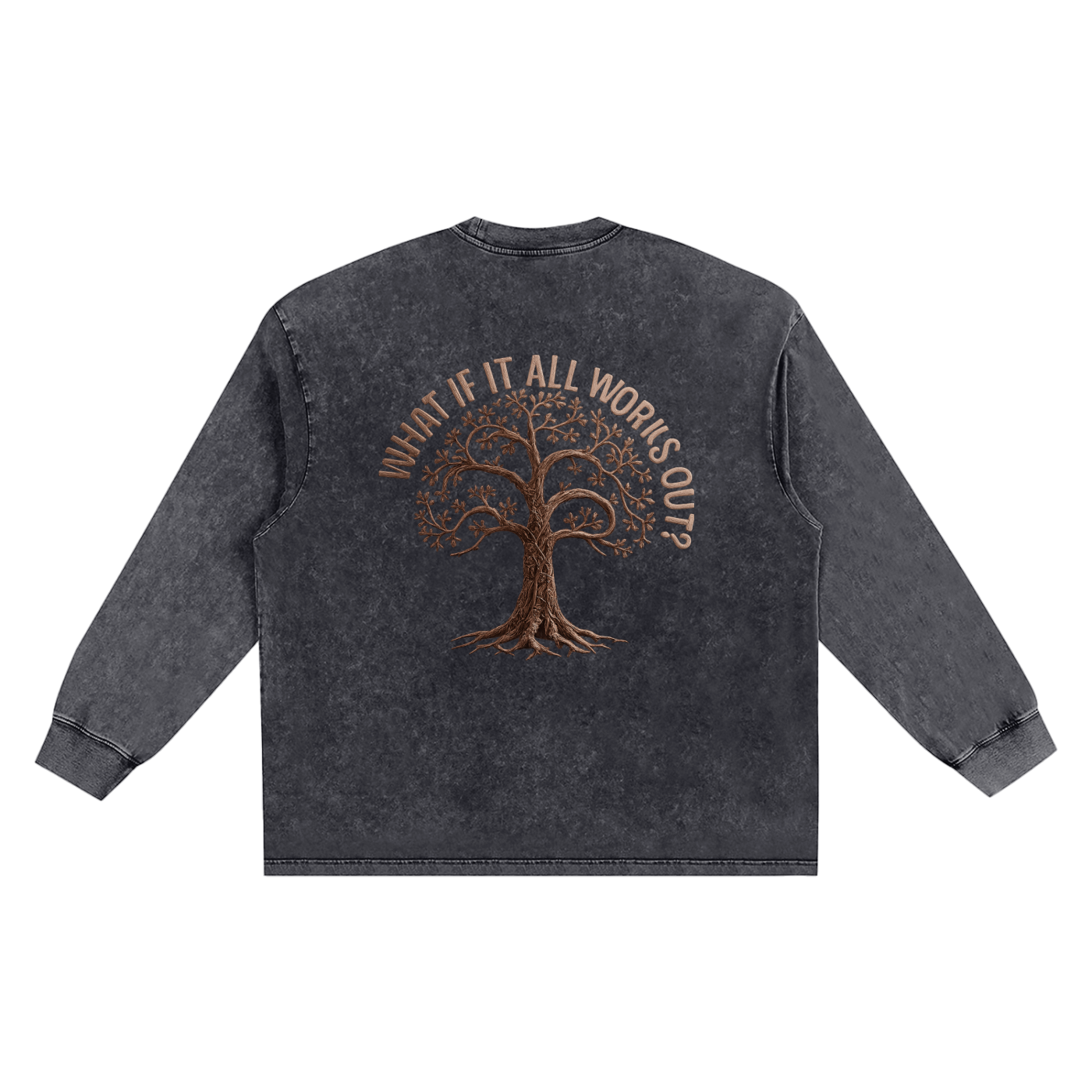 Snow Washed Oversize Long Sleeve T-shirt