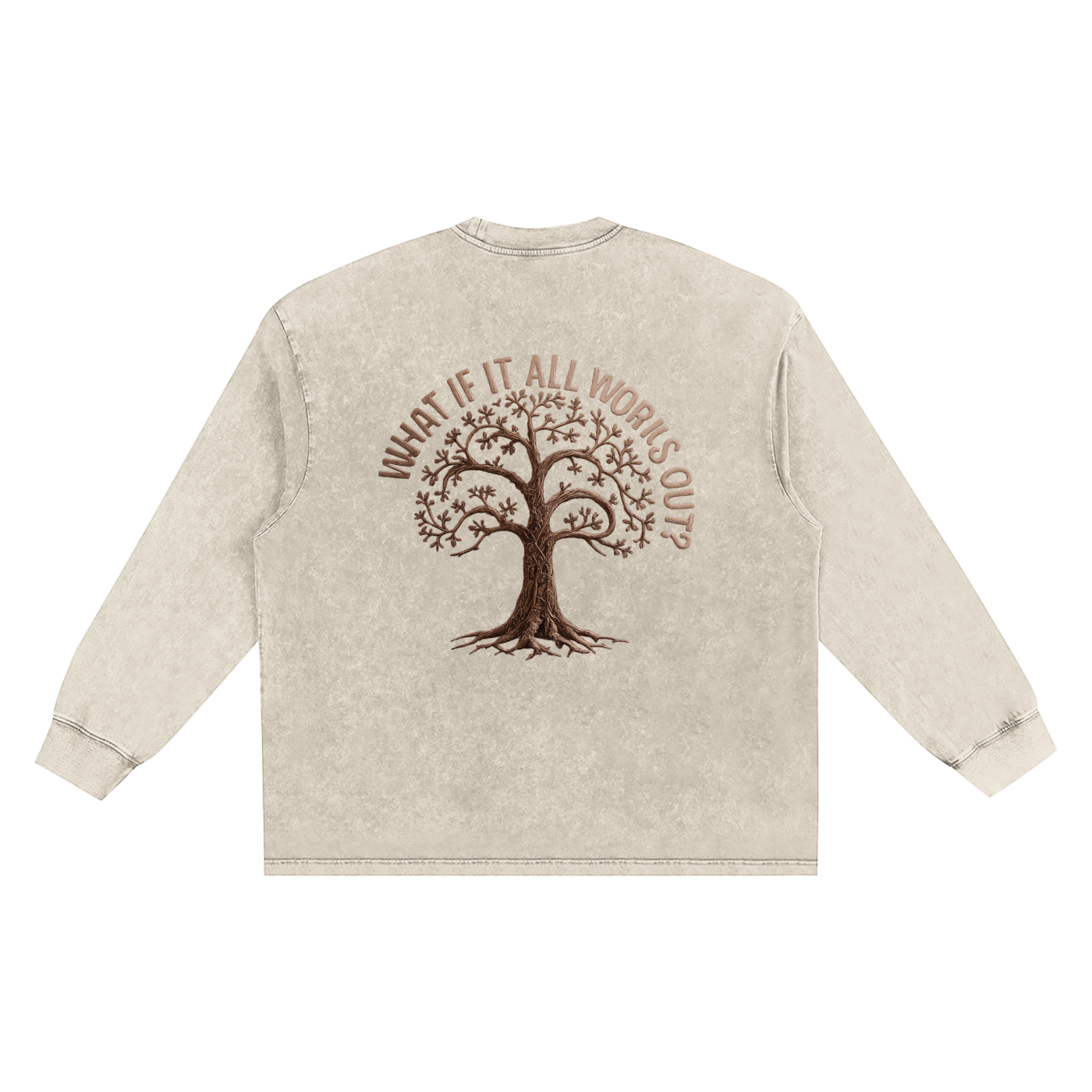 Snow Washed Oversize Long Sleeve T-shirt