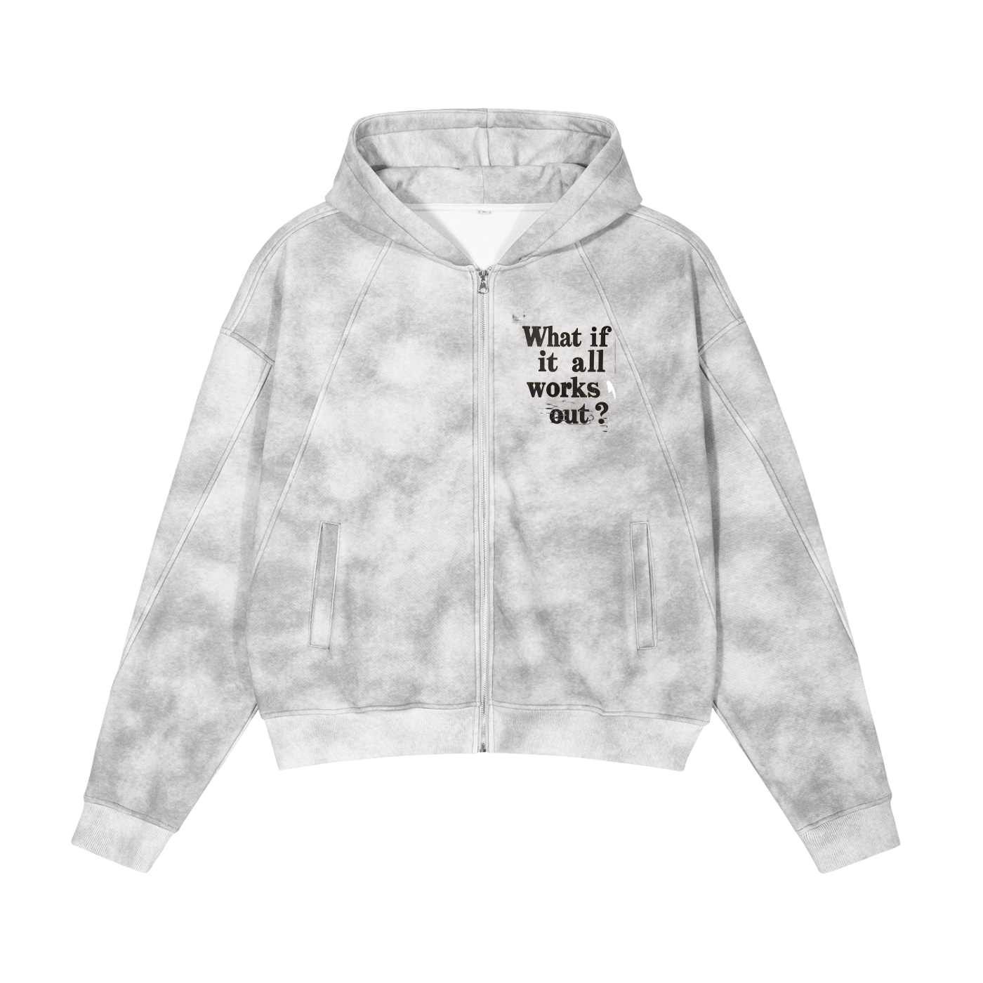 WHAT IF IT ALL WORKS OUT ZIP-UP HOODIE